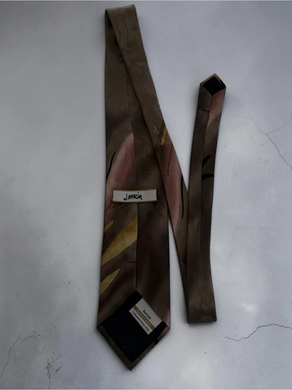 J. Garcia Sunset Limited Edition Collection Forty-One 100% Silk Abstract ArtDeco